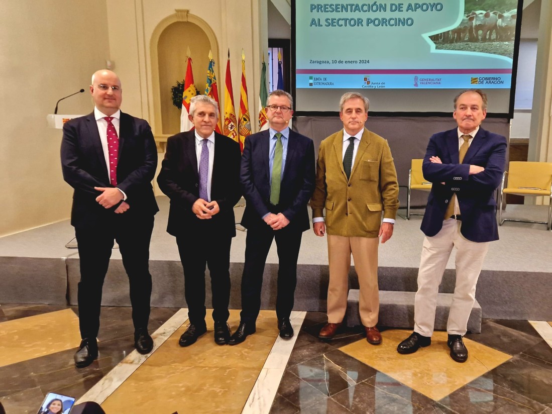 Aragón, Extremadura, Castilla y León y la Comunidad Valenciana se unen para impulsar el porcino