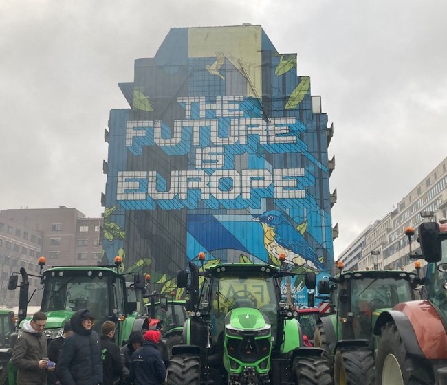 La agricultura europea se manifiesta el jueves en Bruselas para rechazar el recorte de fondos de la PAC