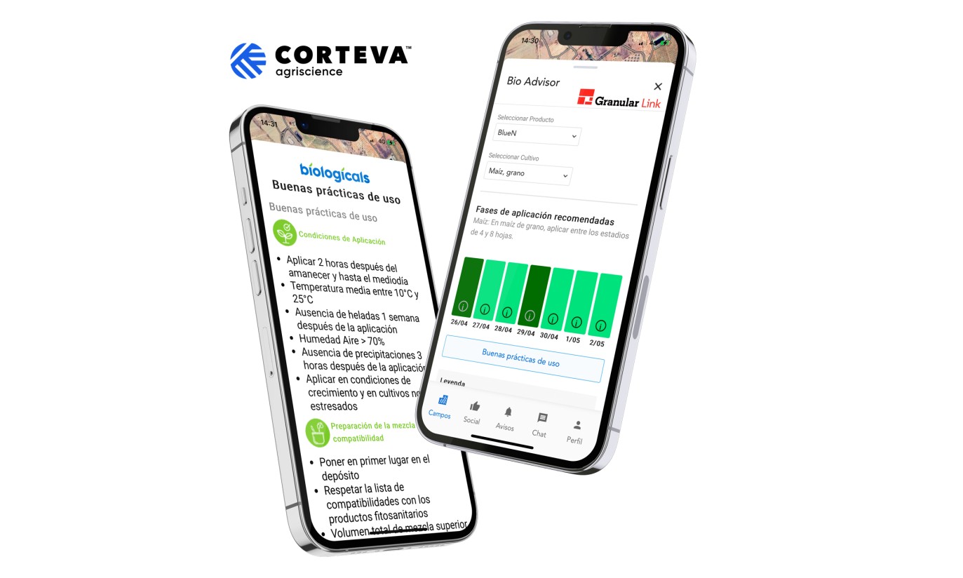 Corteva añade la capacidad predictiva de Bioadvisor a su app Granular Link