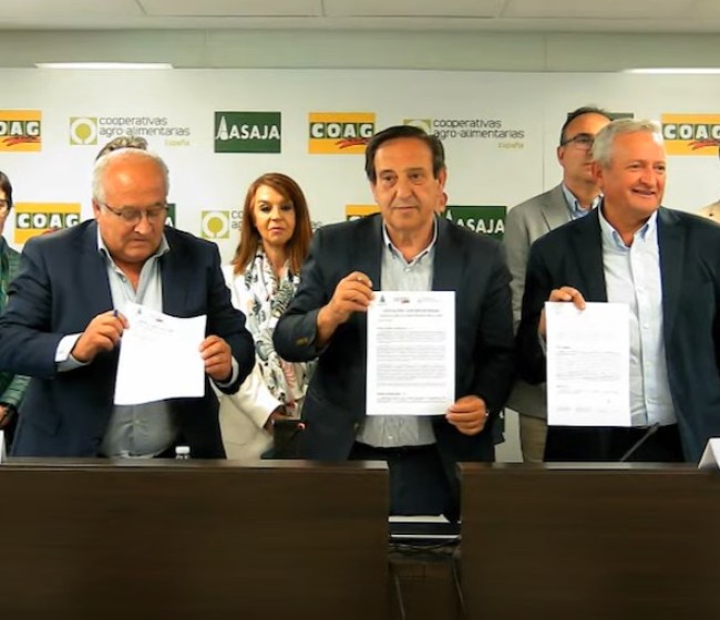 Cooperativas Agro-alimentarias de España, Asaja y COAG presentan 12 medidas concretas para el campo