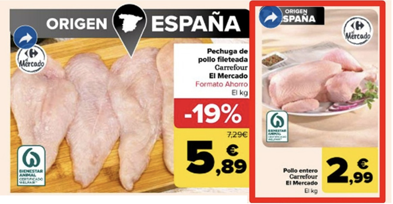 COAG rechaza el uso del pollo como producto reclamo: «perjudican gravemente a 5.000 granjas avícolas»