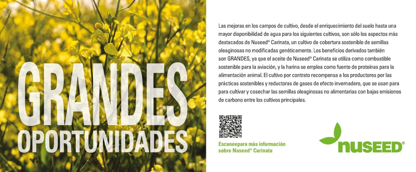 Los agricultores en España ya pueden producir Nuseed Carinata como materia prima para biocombustibles sostenibles