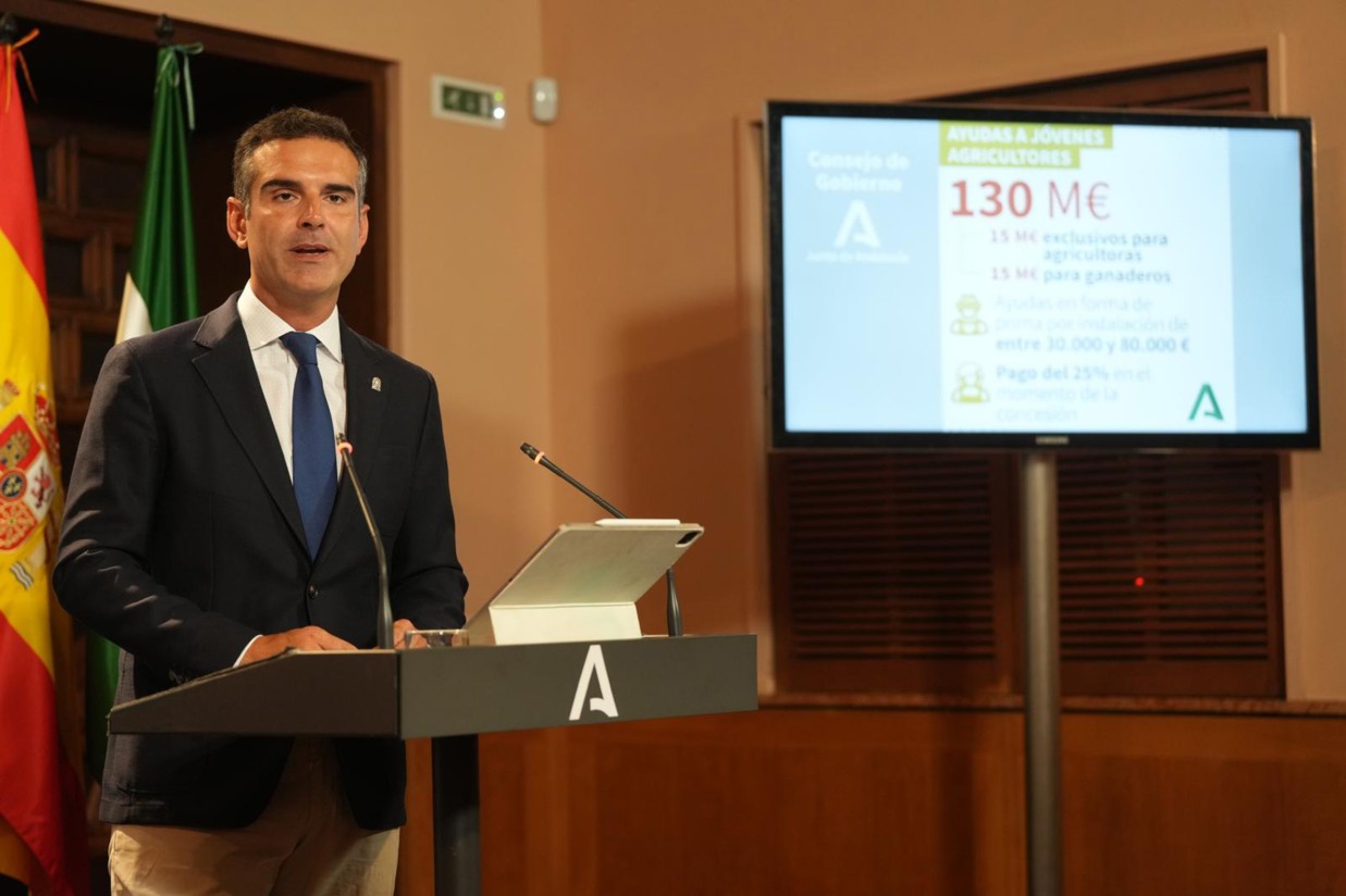 Andalucía: la Junta prevé 130 M€ para consolidar a jóvenes agricultores como titulares de explotaciones agrarias