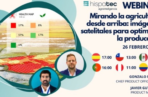 Hispatec organiza el 26 de febrero un webinar sobre el uso de imágenes satelitales en la producción agrícola