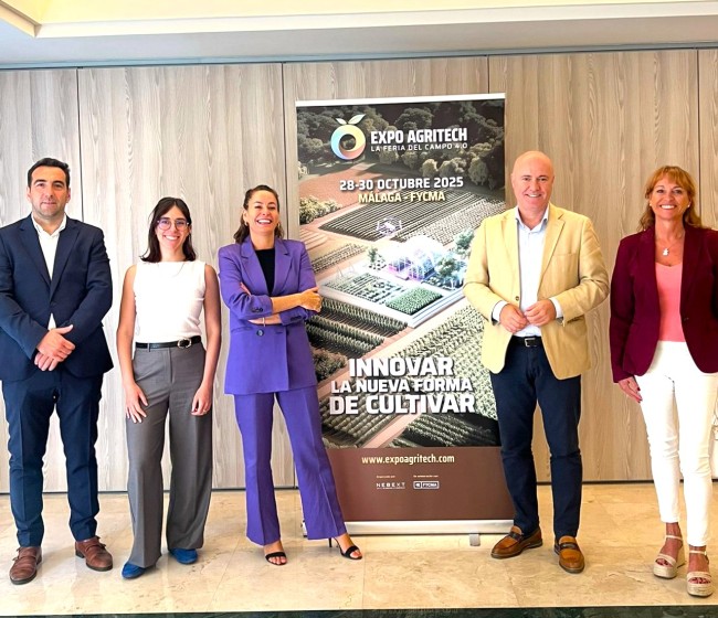 Expo AgriTech 2025, del 28 al 30 de octubre, reunirá en Málaga a más de 8.000 profesionales del sector