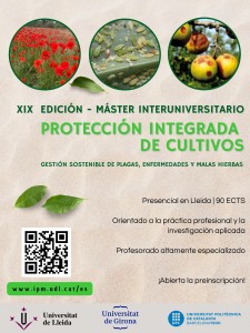 Abierta la preinscripción del Máster en Protección Integrada de Cultivos