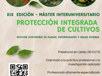 Abierta la preinscripción del Máster en Protección Integrada de Cultivos
