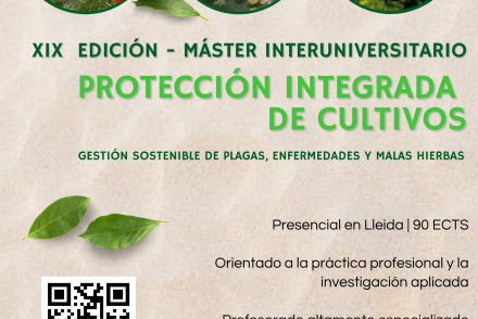 Abierta la preinscripción del Máster en Protección Integrada de Cultivos
