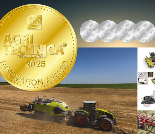 Claas consigue cinco medallas en los Agritechnica Innovation Awards