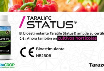 Taralife Status, de IntraCrop y distribuido por Tarazona, amplía su certificación europea