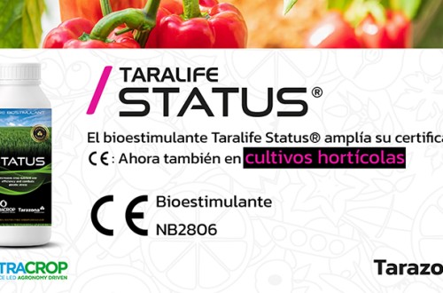 Taralife Status, de IntraCrop y distribuido por Tarazona, amplía su certificación europea