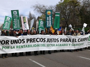 Manifestación en Madrid por la rentabilidad de las explotaciones y precios justos para el campo